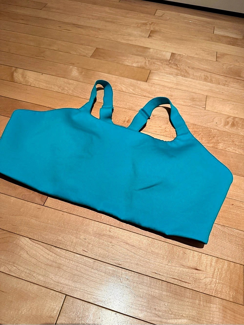 Lululemon Teal Turquoise Open Back Sports Bra Size 14